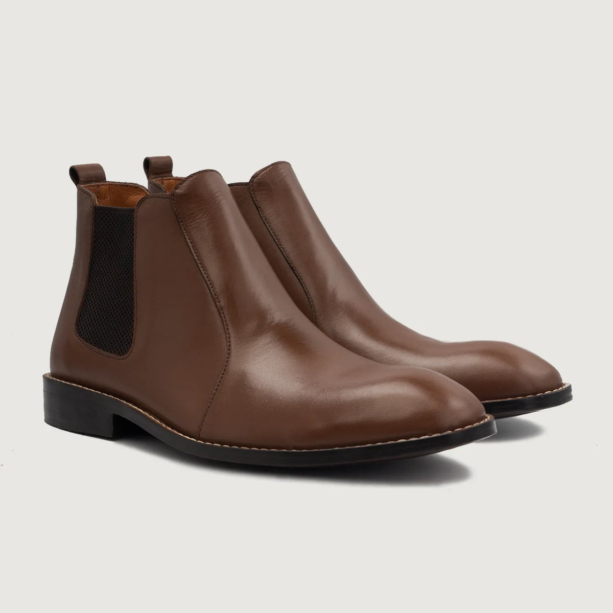 Clarkson Chelsea بني أحذية بوت جلدية رجالي For Men in Brown Full-Grain Leather - عرض جانبي | شراء أونلاين عبر المتجر الرسمي