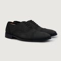 Greyson Brogues Oxford أسود Nubuck أحذية جلدية كلاسيكية رجالي