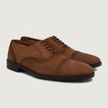 Greyson Brogues Oxford Oil Pull-up بني أحذية جلدية كلاسيكية رجالي