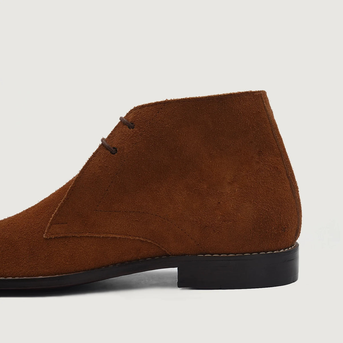 Authentic Goatskin Suede Grain Depth & Pull-Up Patina Texture Detail