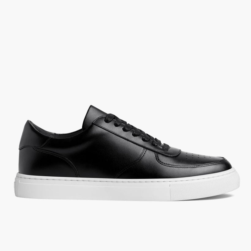 Court أسود Leather Sneakers رجالي