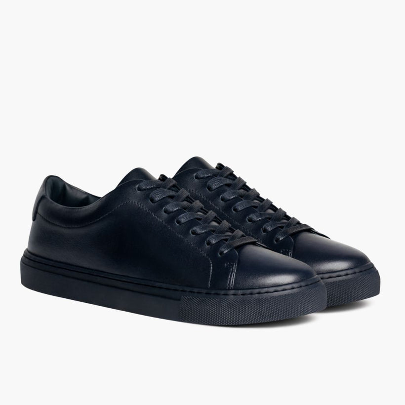 Encore Navy Leather Sneakers رجالي