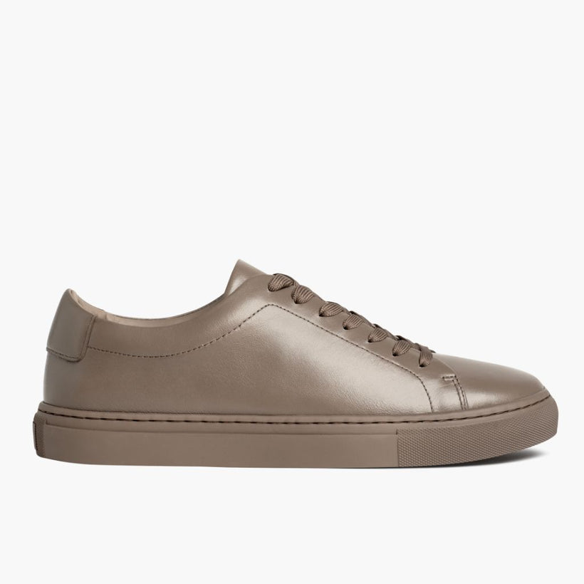 Encore Taupe Leather Sneakers رجالي