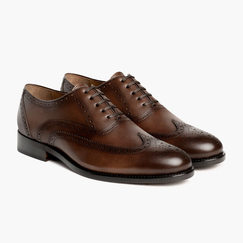 Aviator Cinnamon Leather Shoes رجالي