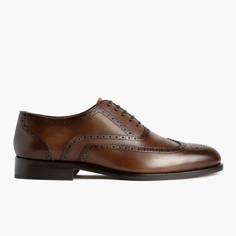 Aviator Cinnamon Leather Shoes رجالي