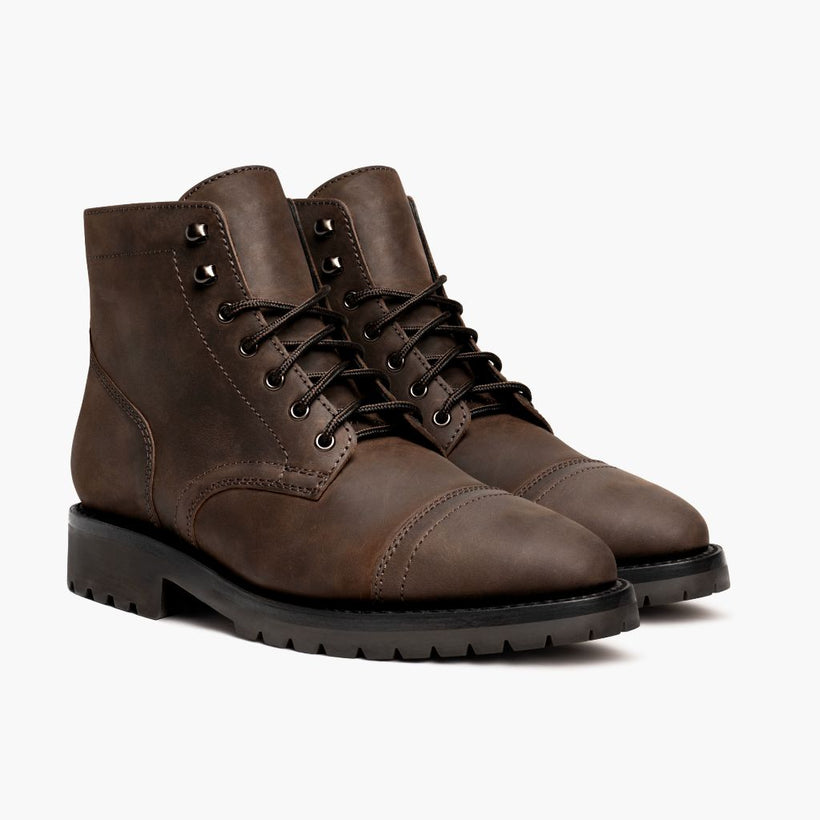 Captain StormKing® Tobacco Leather Boots رجالي