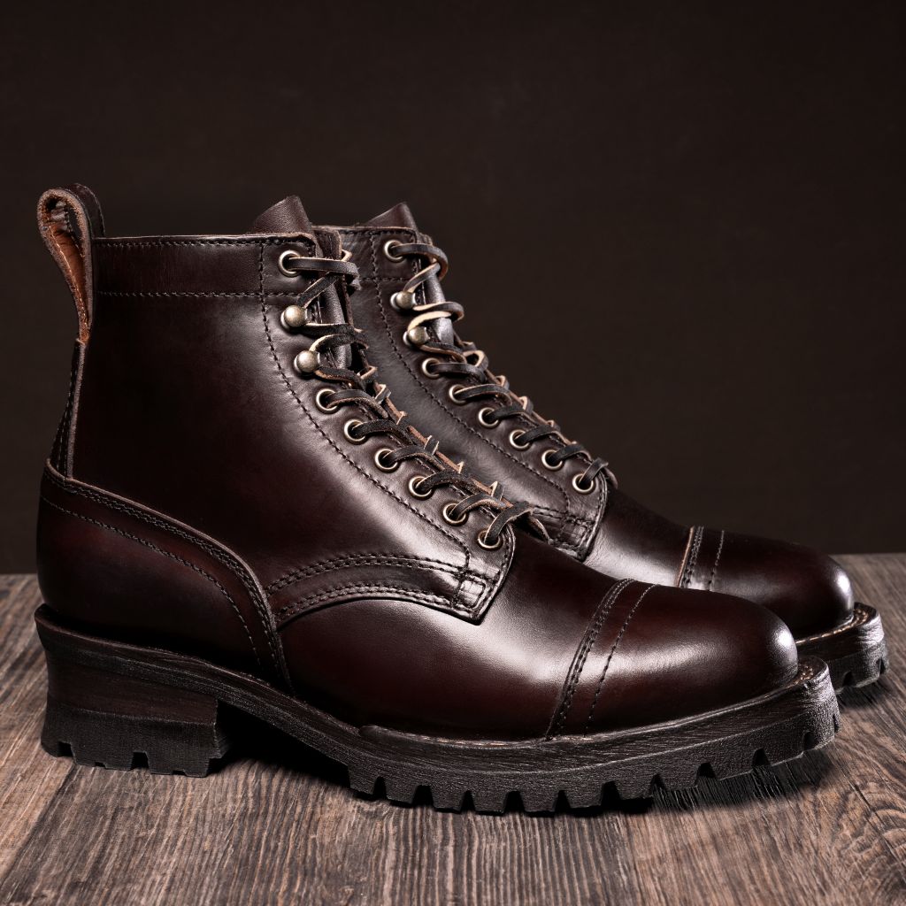 Challenger بني CXL أحذية بوت جلدية رجالي in Brown Full-Grain Leather - عرض جانبي | شراء أونلاين عبر المتجر الرسمي