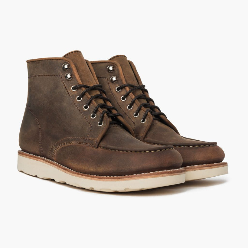 Diplomat Burnt Copper Leather Boots رجالي