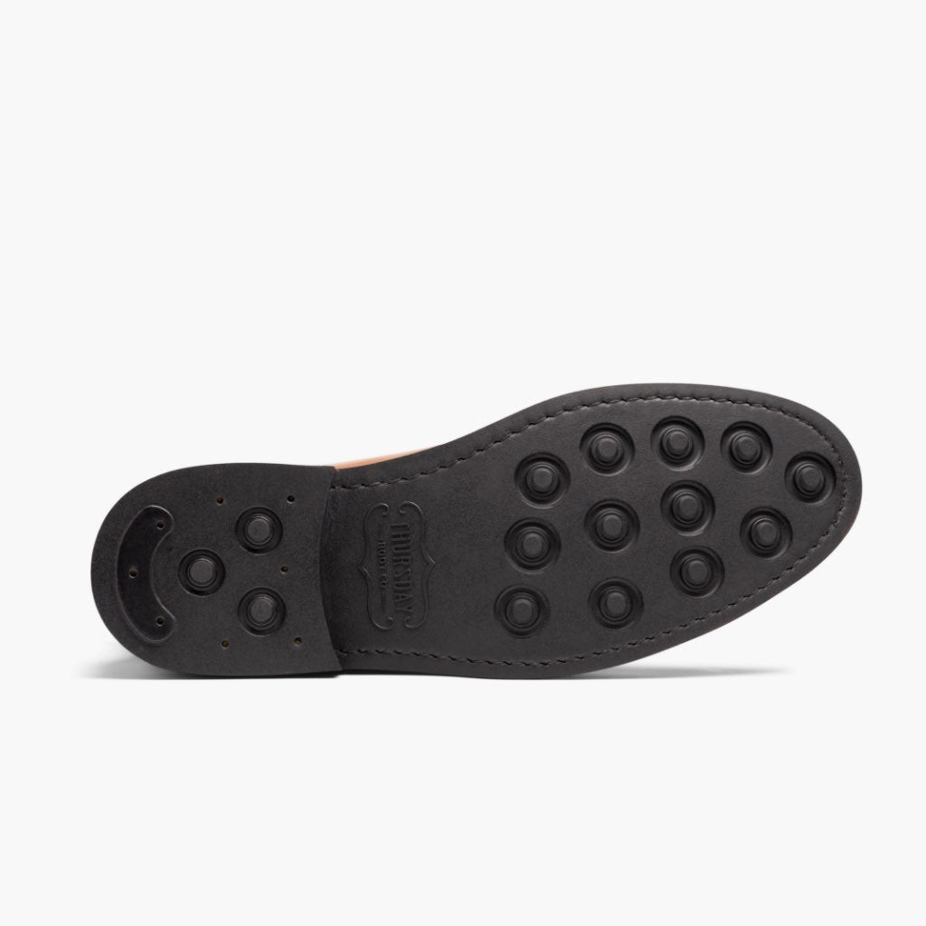 High-Traction Rubber Outsole & Lug Tread Pattern on Duke Brandy أحذية بوت جلدية رجالي