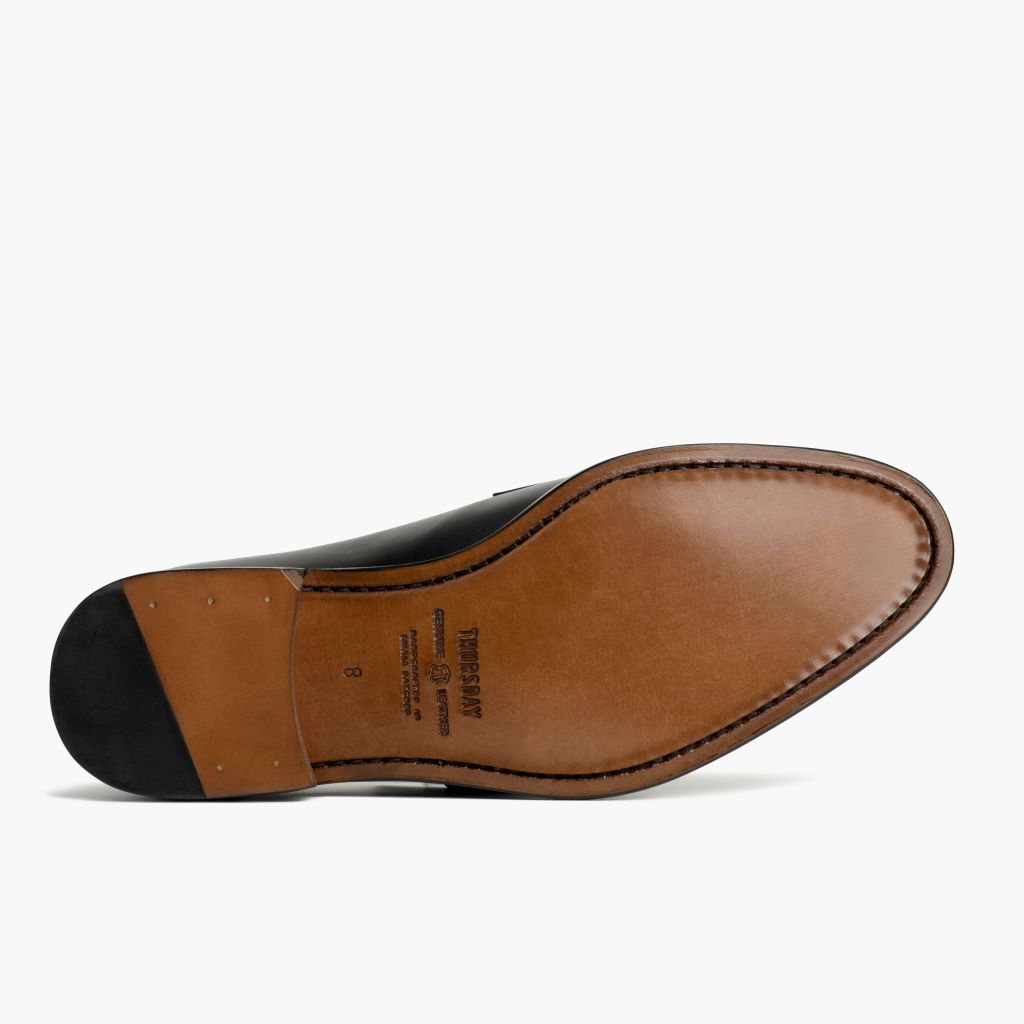 High-Traction Rubber Outsole & Lug Tread Pattern on Lincoln أسود سنيكرز جلدي كاجوال رجالي