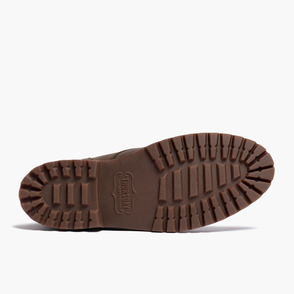 High-Traction Rubber Outsole & Lug Tread Pattern on President StormKing® Desert بني أحذية بوت جلدية رجالي For Men