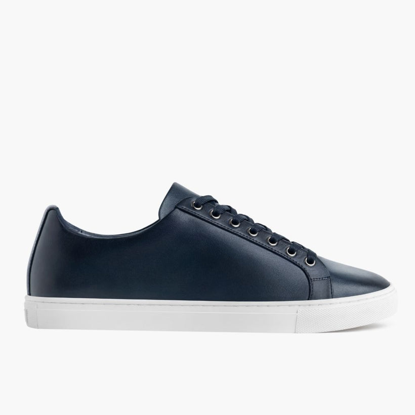 Premier Low Top Deep أزرق Leather Sneakers رجالي