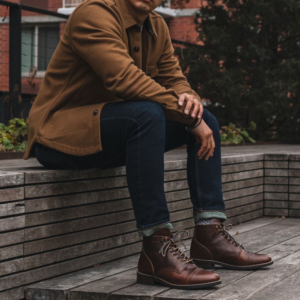 Styled On-Foot Perspective Demonstrating Ankle Fit & Silhouette on Model