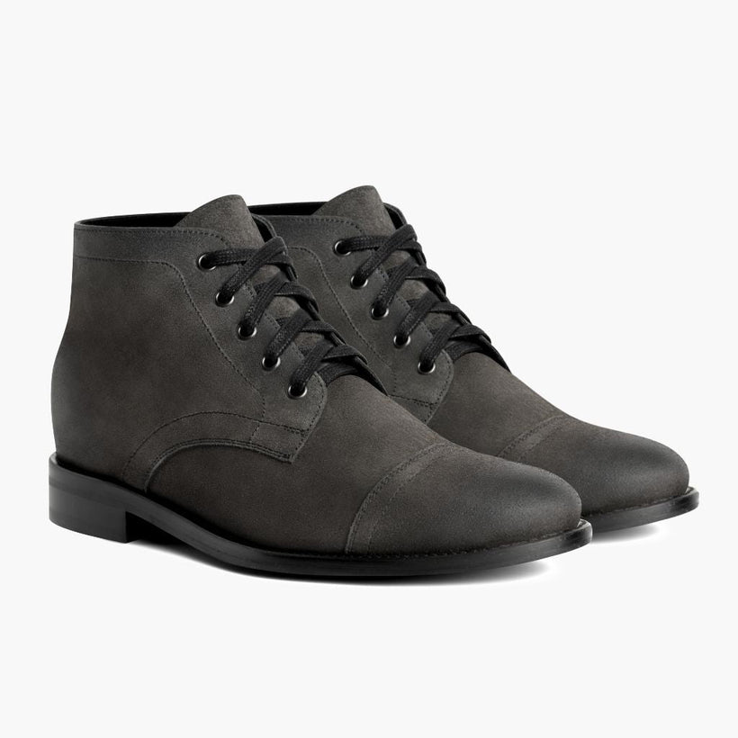 Cadet Shadow Grey Leather Boots رجالي