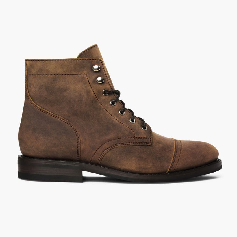 Captain Burnt Copper Leather Boots رجالي