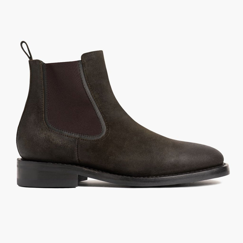 Duke Dark Olive Suede Leather Boots رجالي