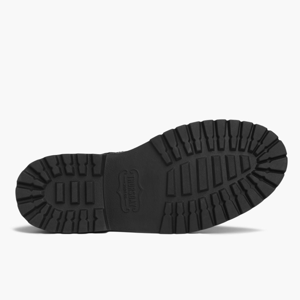 High-Traction Rubber Outsole & Lug Tread Pattern on Stomper أسود (No Zipper) أحذية بوت جلدية رجالي For Men