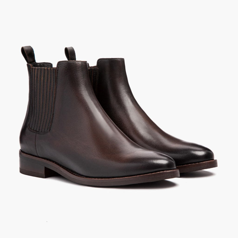 Dreamer أسود Coffee Leather Boots نسائي