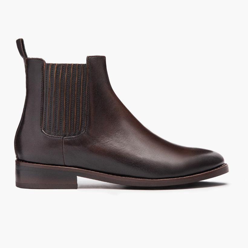 Dreamer أسود Coffee Leather Boots نسائي