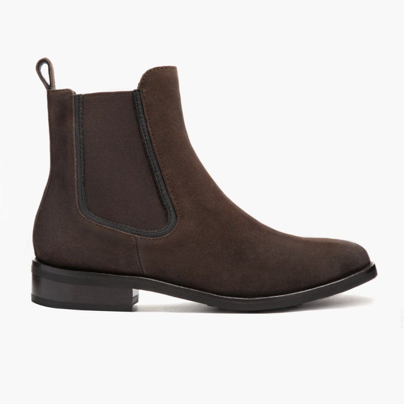 Duchess Dark بني Suede Leather Boots نسائي