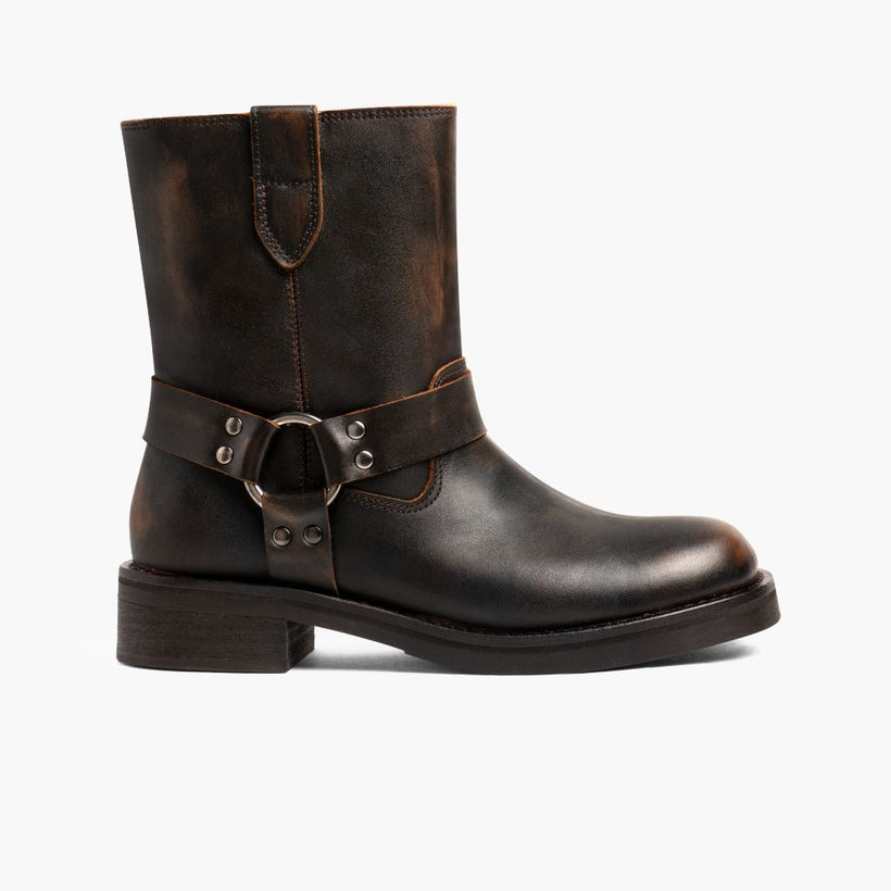 Outlaw Vintage بني Leather Boots نسائي