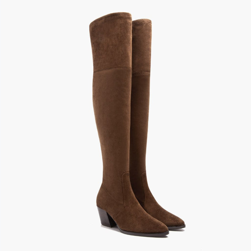 Tempest Espresso Leather Boots نسائي