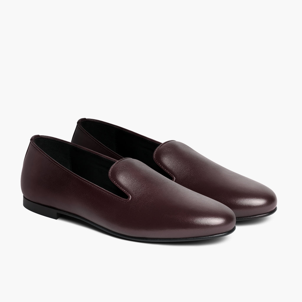 Eden بورجوندي أحذية بوت جلدية نسائي in Burgundy Full-Grain Leather - عرض جانبي | شراء أونلاين عبر المتجر الرسمي