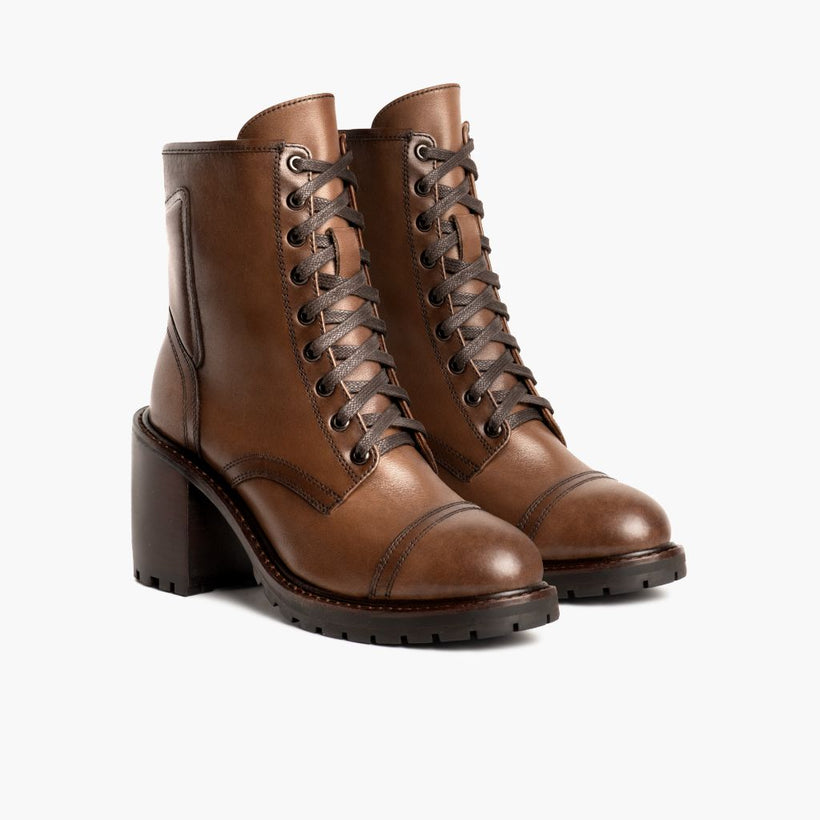 Rebel Amber Wheat Leather Boots نسائي