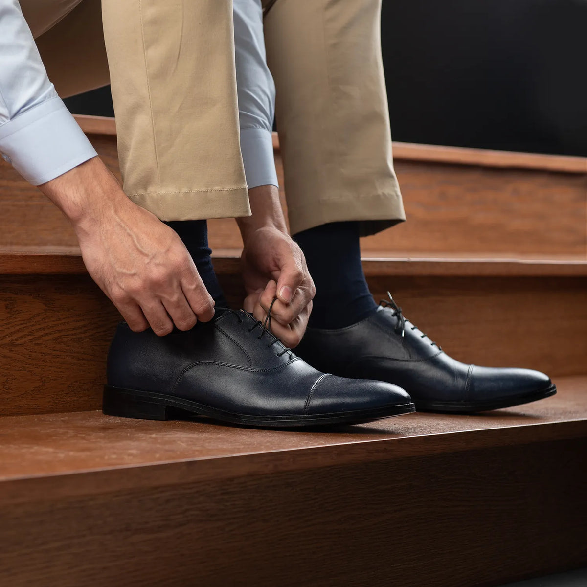 Orlaven Professor Oxford Midnight أزرق أحذية جلدية كلاسيكية رجالي footwear image 10