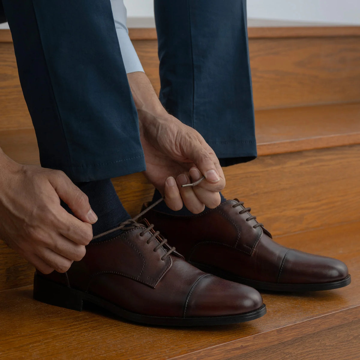 Orlaven Attorney Derby Burnished بني أحذية جلدية كلاسيكية رجالي footwear image 10