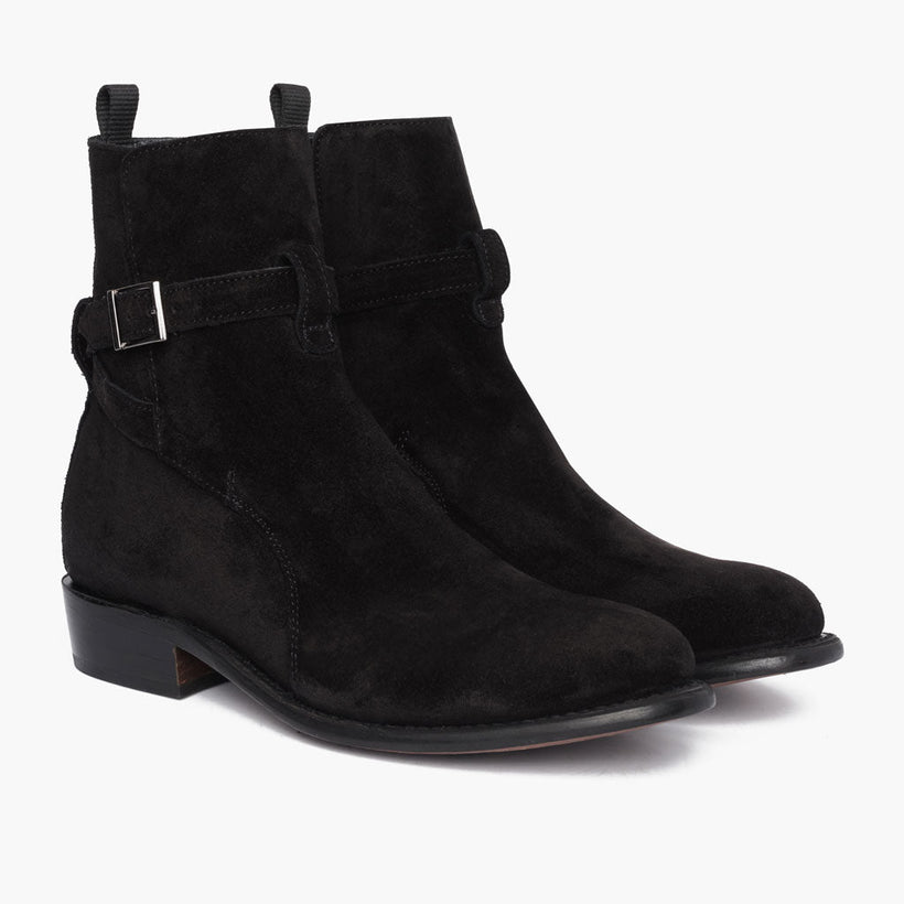 Rogue أسود Suede Leather Boots رجالي