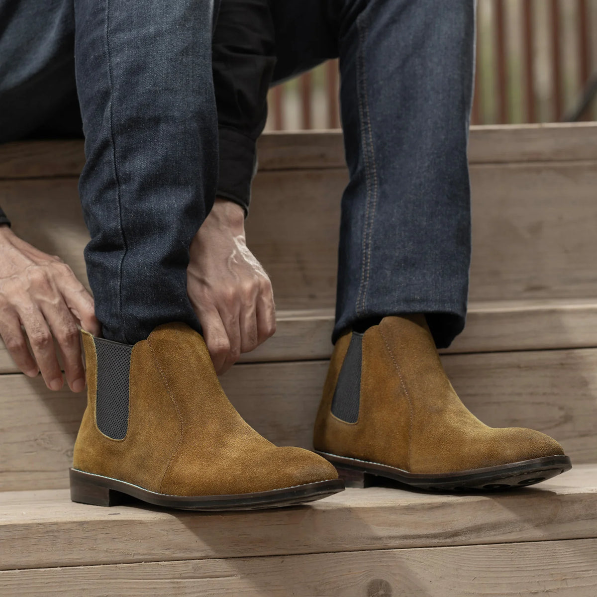 Orlaven Clarkson Chelsea بني Suede أحذية بوت جلدية - StudGuard رجالي footwear image 10