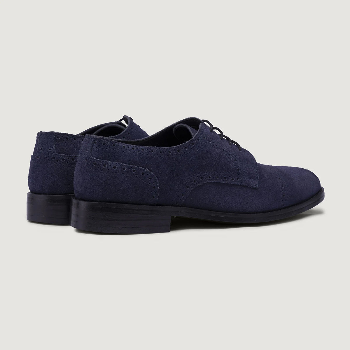 Dirk Brogues Derby أزرق Suede أحذية جلدية كلاسيكية - StudGuard رجالي - دعامة الكعب المقواة وتفاصيل الخياطة المزدوجة الدقيقة