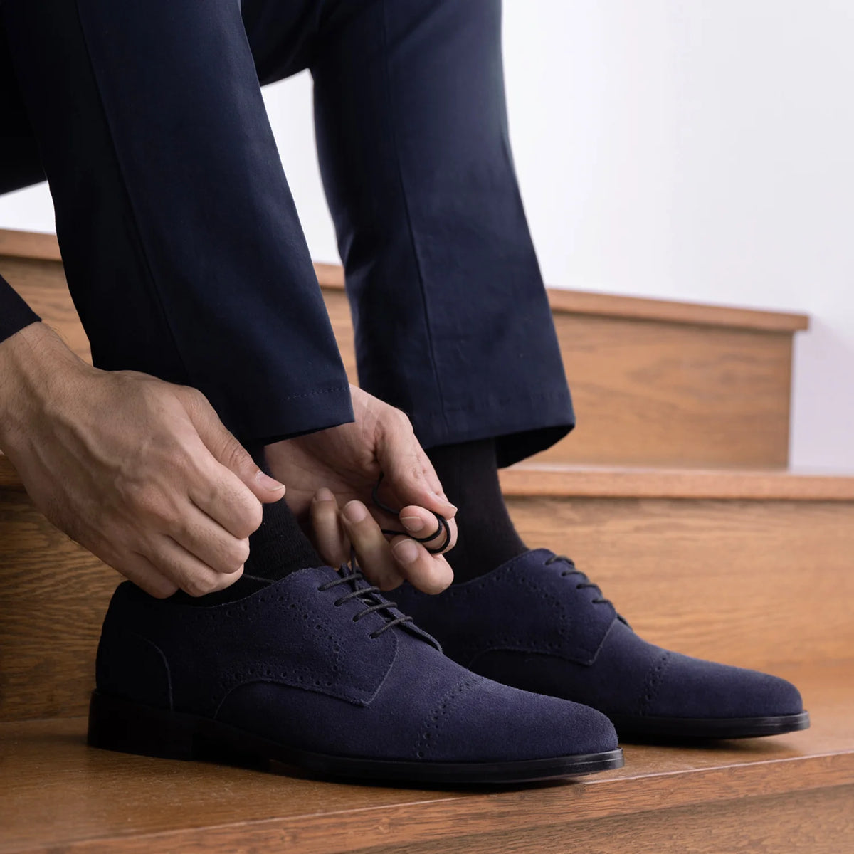 Orlaven Dirk Brogues Derby أزرق Suede أحذية جلدية كلاسيكية - StudGuard رجالي footwear image 10