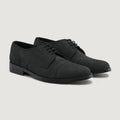 Dirk Brogues Derby Matte أسود Nubuck أحذية جلدية كلاسيكية - StudGuard رجالي