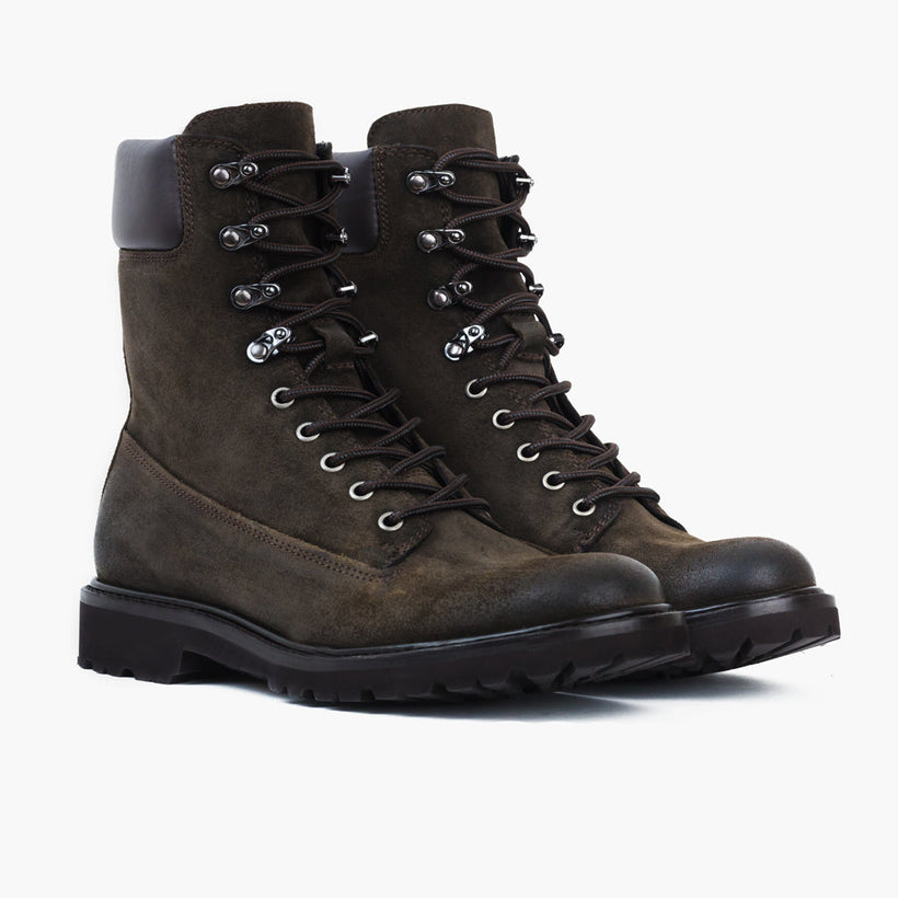 Explorer Dark Olive Suede أحذية بوت جلدية رجالي