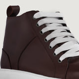 Orlaven Marty High Top Maroon Leather Sneakers footwear image 9