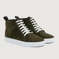 Marty High Top Olive Pullup سنيكرز جلدي كاجوال رجالي