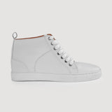 White Full-Grain leather Sneakers - Goodyear Welt Construction & Front Toe Box Detail