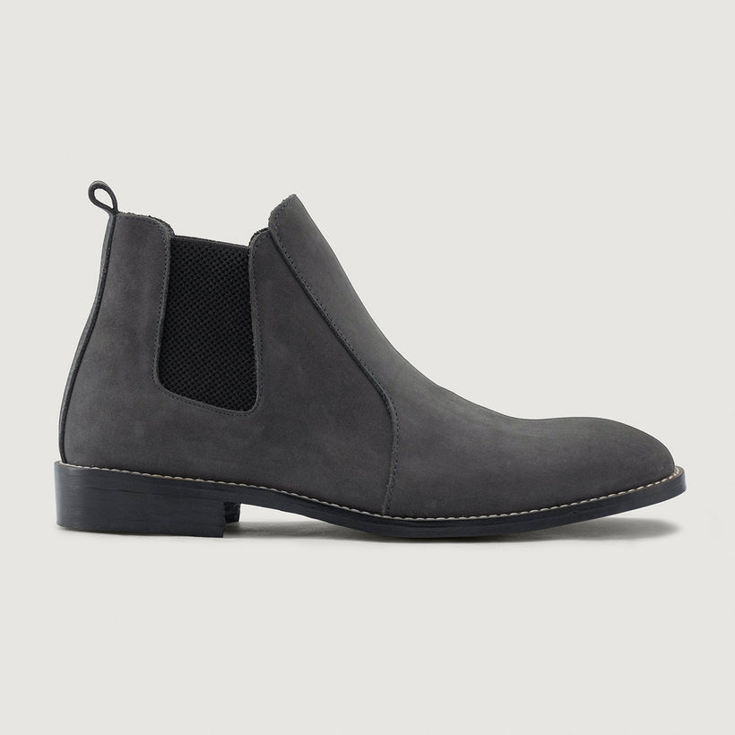 Clarkson Chelsea Grey Nubuck أحذية بوت جلدية - StudGuard رجالي