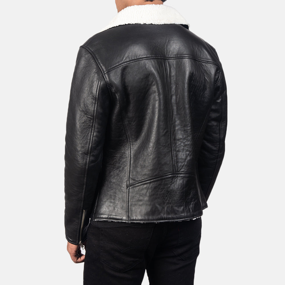 Authentic Sheepskin Leather with Semi-aniline Finish Grain Texture &amp; Heavy-Duty Seam Stitching Detail