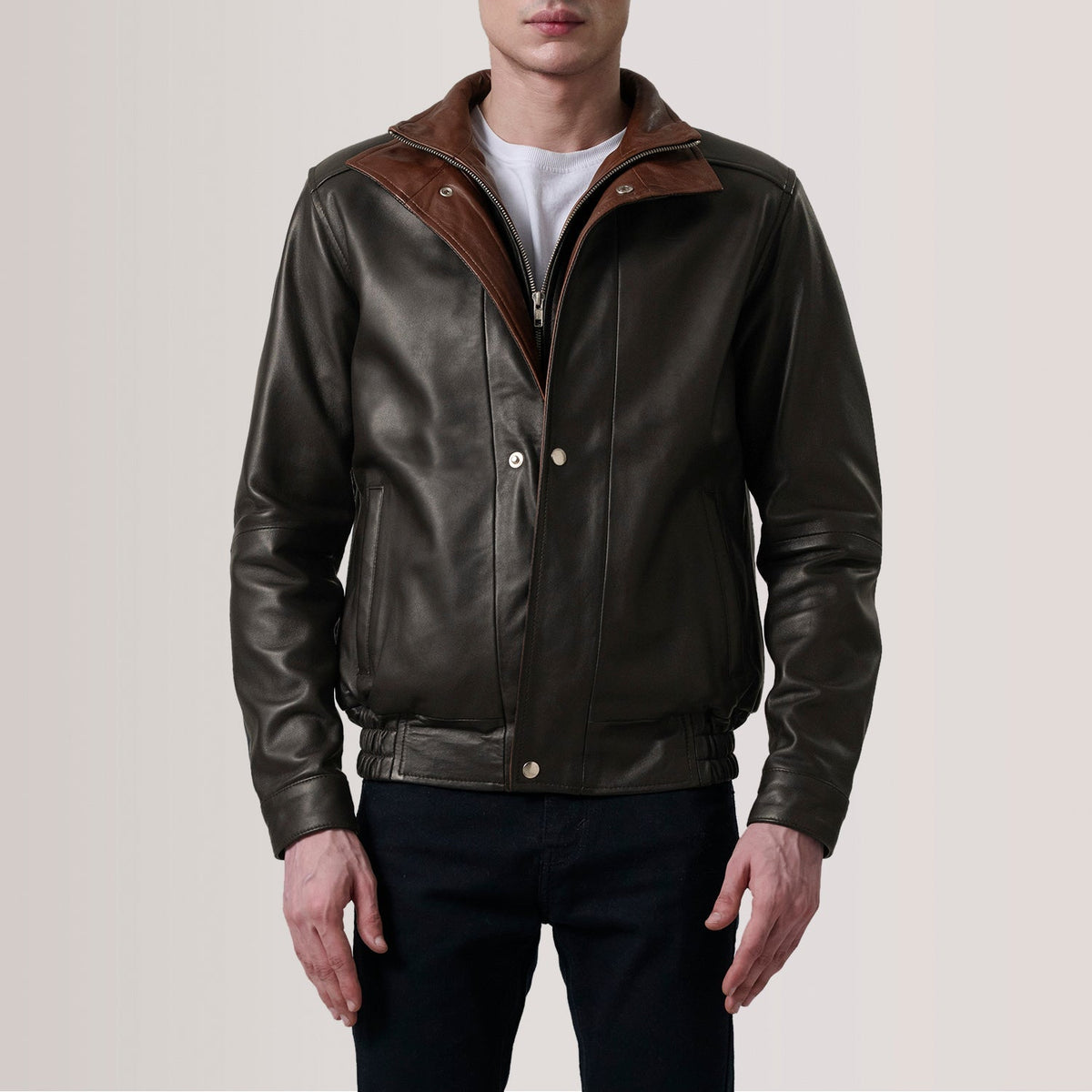 Alfred جاكيت بومبر جلد رجالي – alternate product view 4