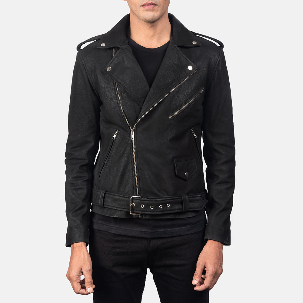 
Allaric Alley جاكيت بايكر جلد طبيعي رجالي – alternate product view 3