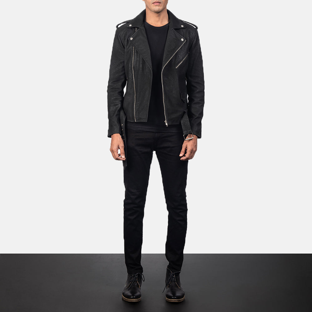 
Allaric Alley جاكيت بايكر جلد طبيعي رجالي – alternate product view 4