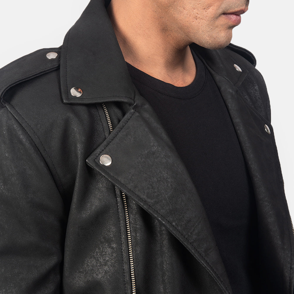 
Allaric Alley جاكيت بايكر جلد طبيعي رجالي – alternate product view 6