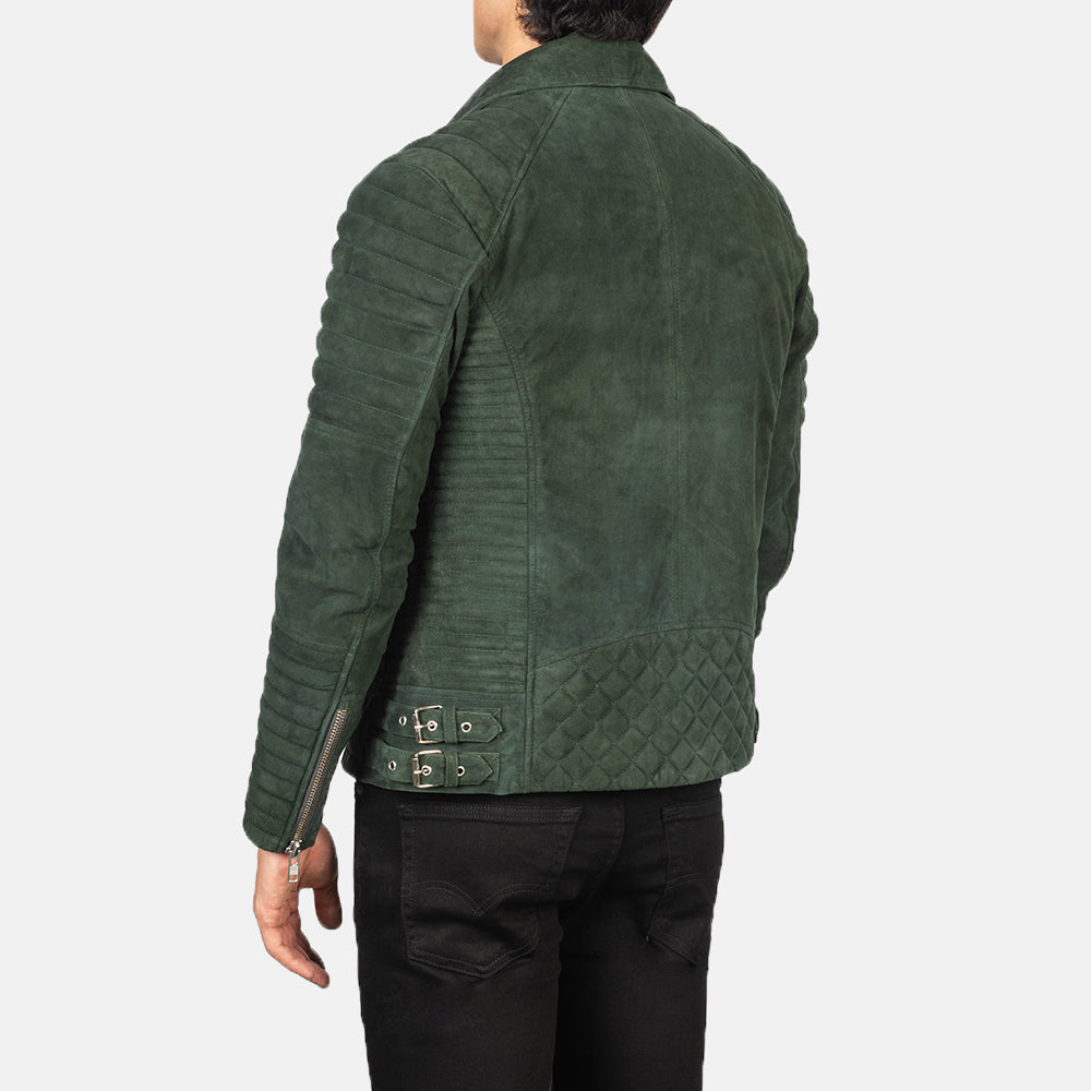 Armand أخضر جاكيت بايكر جلد رجالي – alternate product view 5