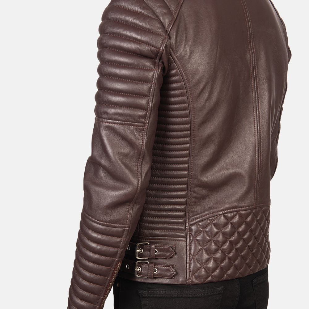 Armand أخضر جاكيت بايكر جلد رجالي – alternate product view 6