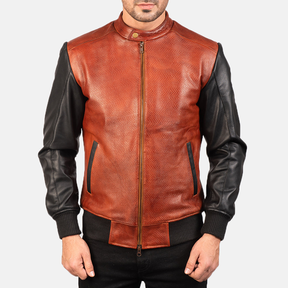 Avan جاكيت بومبر جلد رجالي – alternate product view 4