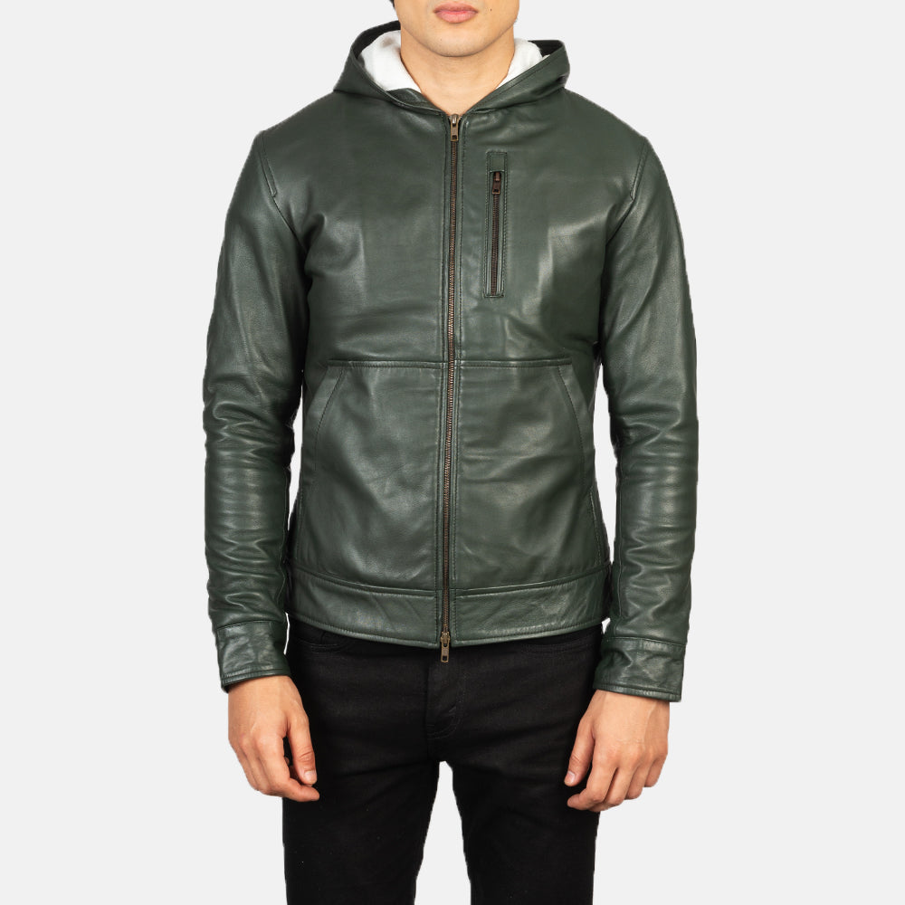 Baston جاكيت بومبر جلد رجالي – alternate product view 4