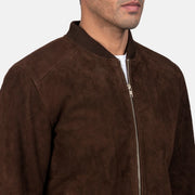 Blain بني جاكيت بومبر جلد رجالي – alternate product view 6
